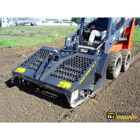 rockhound attachment for skid steer|skid steer rock rake attachment.